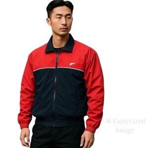 Vintage 90's OLYMPIC BRAND USA JCPenney Red White Blue Windbreaker Jacket Sz M